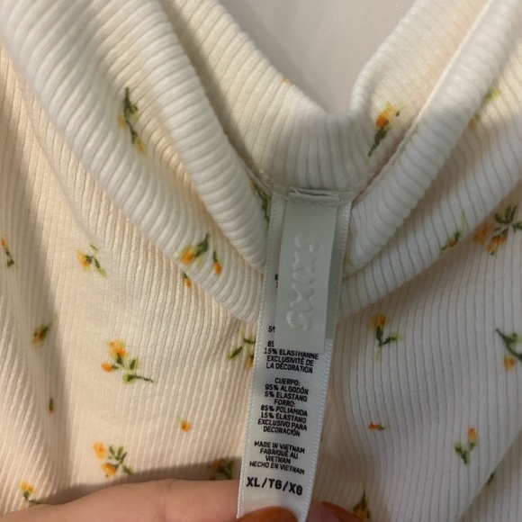 Skims Women's Cotton Rib Low Back Onesie - Marigold Rosebud Print - Picture 8 of 8